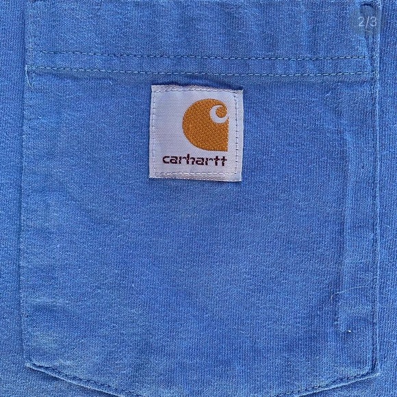 Carhartt Plain Blue Tee - Picture 2 of 3